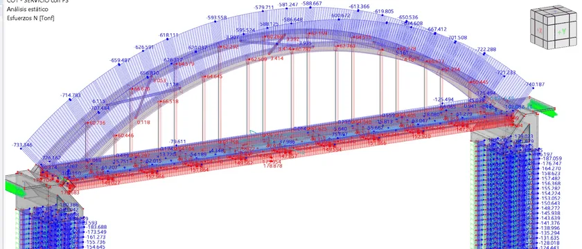 Fundaciones profundas de un puente en arco de 100 m